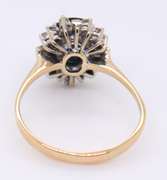 Attractive Sapphire and Diamond Yellow Gold Ring