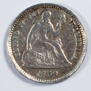 1869 S Seated Half Dimes