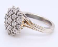 925 Sterling Silver Illusion Diamond Set Ring