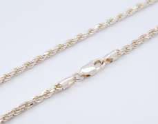 Italian Sterling Silver Rope Chain Necklace