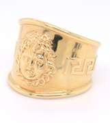 Versace Style Yellow Gold Ring