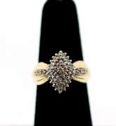 10k Gold Diamond Cluster Ring