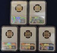 Lot Of 5 1950-D 5C NGC MS65