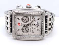 Michele Deco Diamond XL Mop Stainless Steel Watch