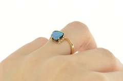 14K Yellow Gold Black Opal Diamond Accent Statement Ring
