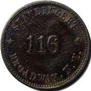 1863 Staudingers  NYC Civil War Store Card