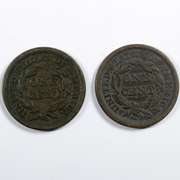 1846 Medium & Tall Date Large Cents