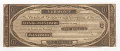 Crisp Exceptional 1800's $1 Bank Of Windsor Vermont!