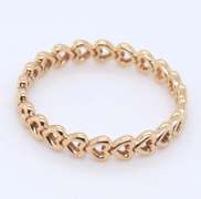 Beautiful Yellow Gold Pandora Linked Love Ring