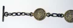 Sterling Silver Antique Asian Coin Bracelet