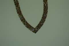 Italian Trio Sterling Silver V Shape Riccio Chain Necklace