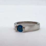 14kt White Gold & Blue Sapphire Ring