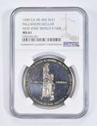 MS61 1939 NY Worlds Fair Palladium So-Called Dollar Engelhard NGC