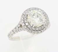 GIA Certified Double Halo Diamond Engagement Ring