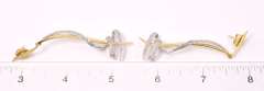Captivating Diamond Dangle Earrings in Two-Tone 18K Gold