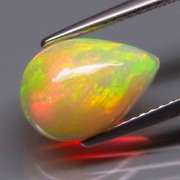 Pear cut 2.04ct floral fairy fire Welo Opal