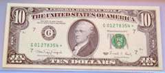 1990 $10 Star Note. PCGS 66PPQ