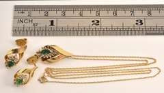 Emerald Earring and Pendant Suite