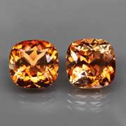 Gorgeous cushion cut 10.47ct Imperial Topaz set