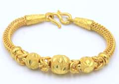 Set of 22kt Indian Gold Necklace and Bracelet