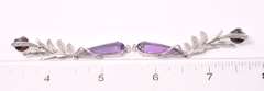 Amazing Amethyst and Diamond Dangle Earrings in 18K White Gold