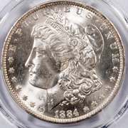 1884 0 Morgan Dollar PCGS MS64.
