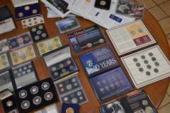 Lot Of Collectible Coins And Displays.