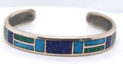 Vintage Sterling Silver Turquoise Cuff Bangle