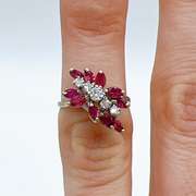 14kt Gold, Ruby, & Diamond Cocktail Ring
