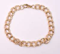 Gorgeous Double Link Bracelet in 14K Yellow Gold