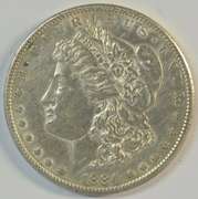 Real flashy AU 1884-S Morgan Silver Dollar. Better date