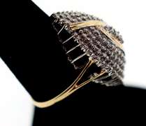 Sophisticated Glimmering Diamond Ring with 10k Gold