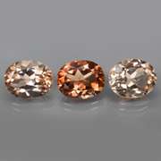 Matched! 3 piece 12.54ct full fire Imperial Topaz set