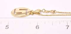 Gorgeous Greek Key Pendant Necklace in 14K Yellow Gold