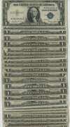 Lot of 30 Series of 1935 $1 Blue Seal Silver Certificates
