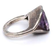 Vintage Sterling Silver Synthetic Alexandrite Ring