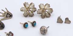 Vintage Lot of 5 Sterling Silver Earrings