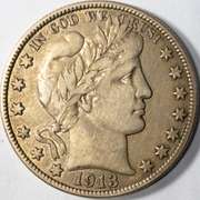 Tougher 1913 S Barber Half Dollar