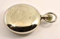 Proper Time King Pocket Watch in Nickel