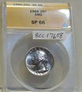 1966 Wash Qtr SMS ANACS SP-66