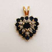 14kt Yellow Gold, Blue Sapphire, & Diamond Jewelry Set