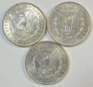 3 Diff. choice & lustrous 'P' Mint Morgan Silver Dollars