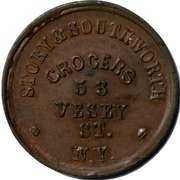 1863  Story & Southworth New York City Grocer Civil War Store Card