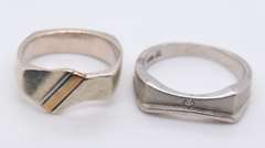 Group Lot of 10 Vinage Sterling Silver Rings