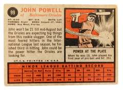 Boog Powell 1962 Topps Rookie Baseball Card