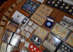 Lot Of Collectible Coins And Displays.
