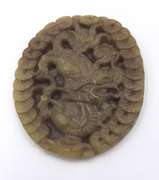 Nephrite Jade Stone Carved Pendant