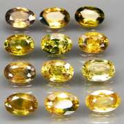 Glittering 7.12ct set of 12 multi-hue Songean Sapphires