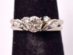 Dazzling Approx. 0.50CTS Diamond Wedding Set in 14K White Gold