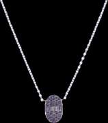 Amazing 18kt White Gold Necklace With Diamond Pendant